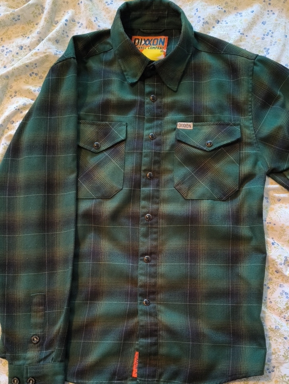 DIXXON Green and Black Plaid Button-Down Shirt